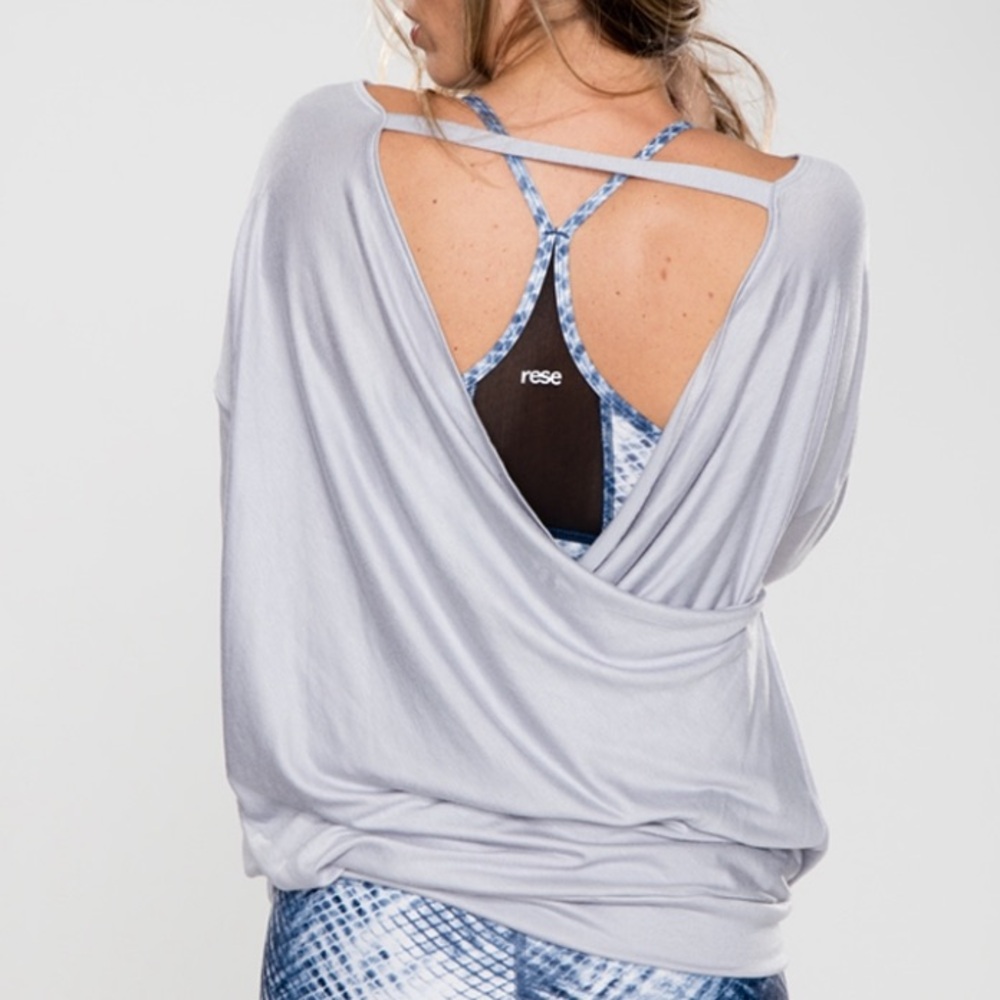 Y2K NWT Open back buttery soft comfy oversized loungewear top